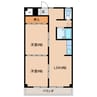 アリージェンス則武 2LDKの間取り