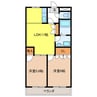 プロニティーハイツ 2LDKの間取り