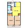 プロニティーハイツ 2LDKの間取り