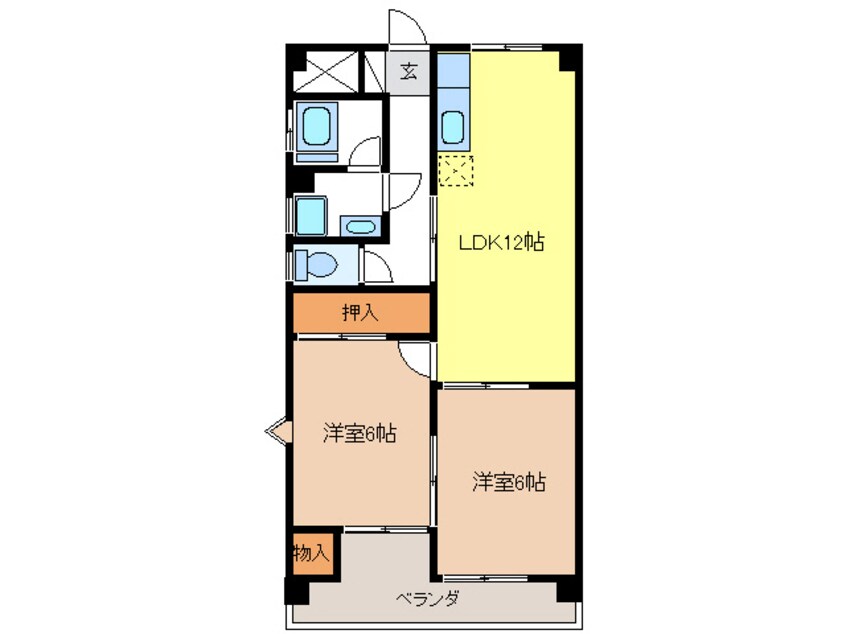 間取図 コーポ山川2