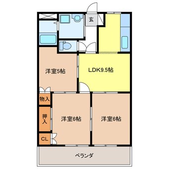 間取図 コスモハイツ