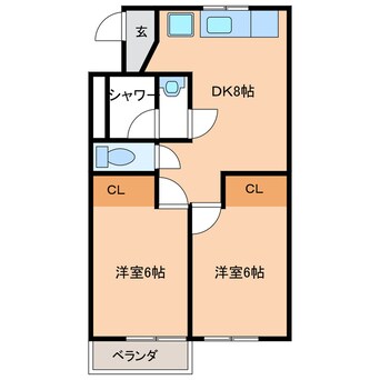 間取図 Comodo Base(旧メゾン福寿）