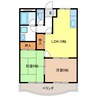 バンティアン 2LDKの間取り