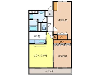 間取図 サンタモニカ長良