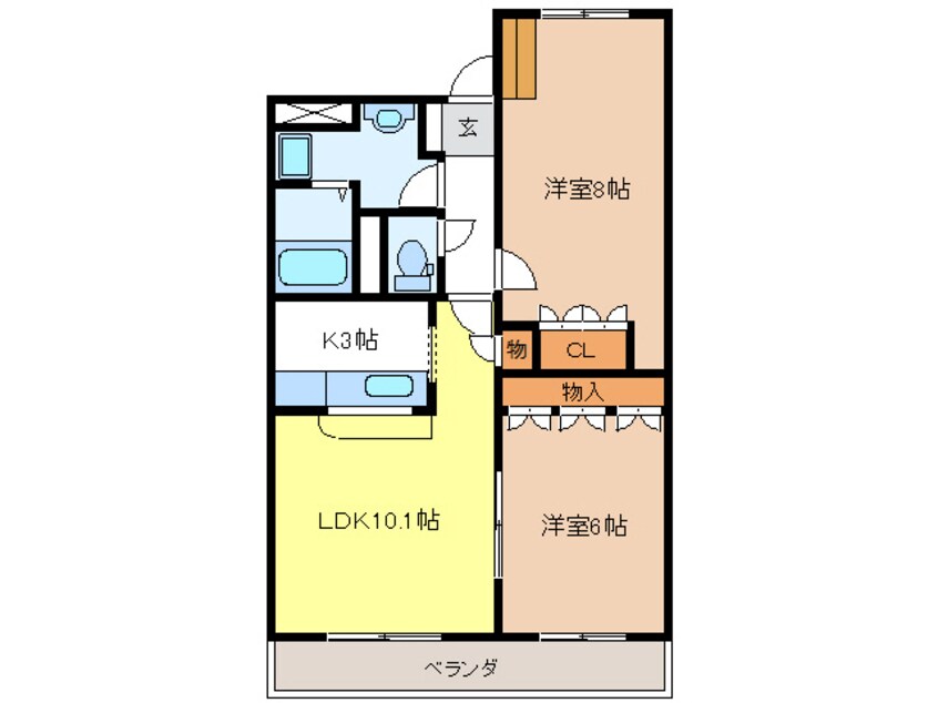 間取図 サンタモニカ長良