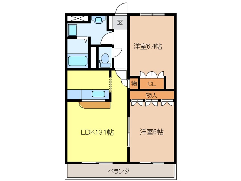 間取図 サンタモニカ長良