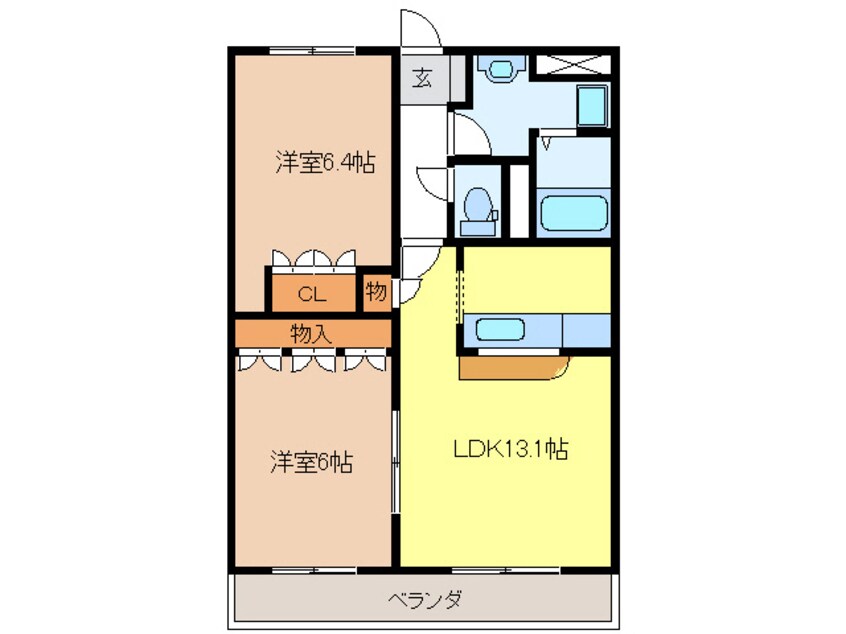 間取図 サンタモニカ長良