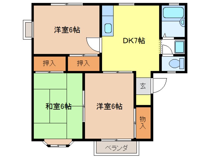 間取図 サニーハイツクロノ