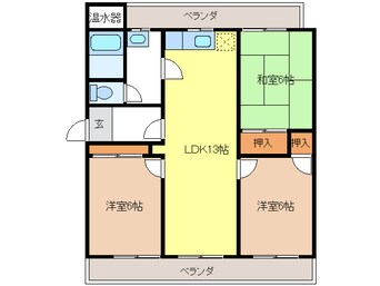 間取図 パークサイドＭ