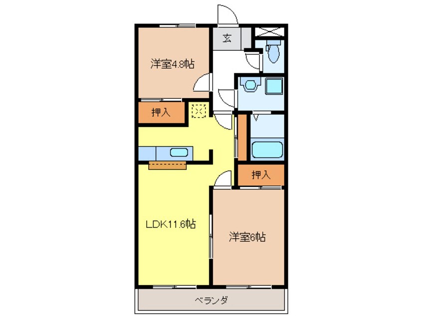 間取図 ハイツスイートドリーム　Ａ・Ｂ