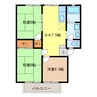 パナハイツ矢島 3DKの間取り