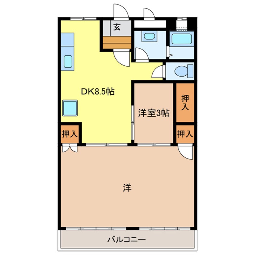 間取図 ディスティーノ高富