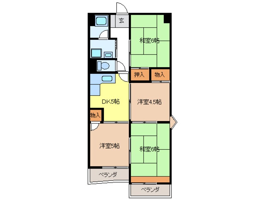 間取図 金華橋ハイツ