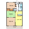 ＢＥＬＬ　ＣＯＵＲＴ　ＡＷＡＮＯ 3LDKの間取り