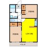 ルミナス島 2LDKの間取り