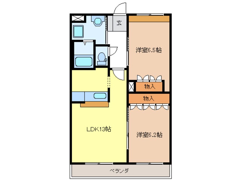間取図 ウィステリア・ドゥオ