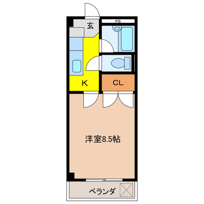 間取図 オリタテハイツ B