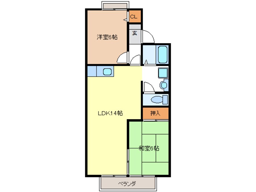 間取図 プリシェールにしき