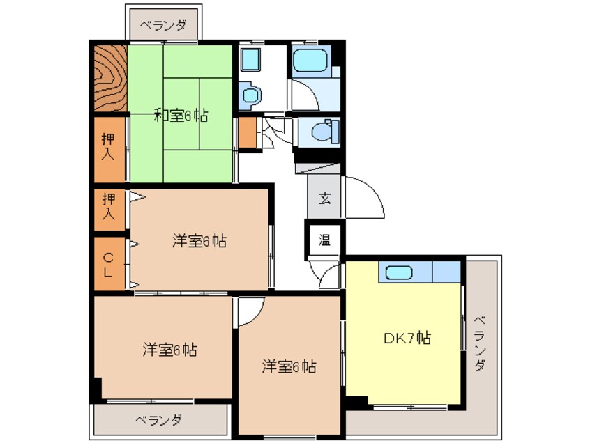 間取図 コーポ美濃苑