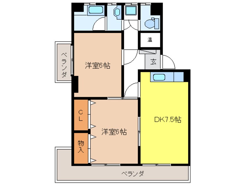 間取図 コーポ美濃苑