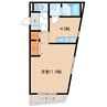 ワラヤビル 1DKの間取り