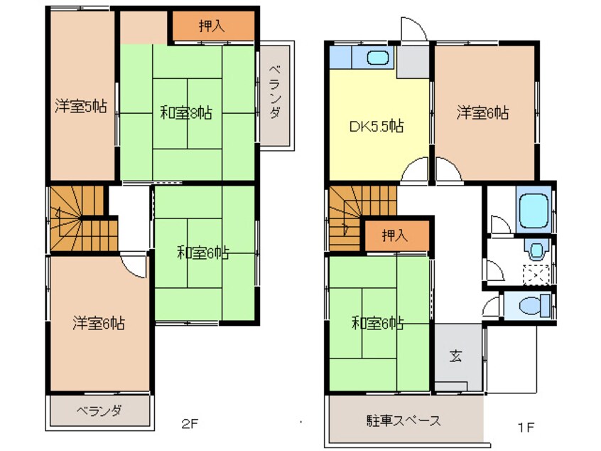 間取図 岩崎(棚橋様)貸家