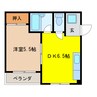 SOCIA長良 1DKの間取り