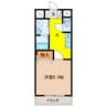 イーストサイド長良 1Kの間取り