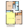 セジュールミキA 2LDKの間取り
