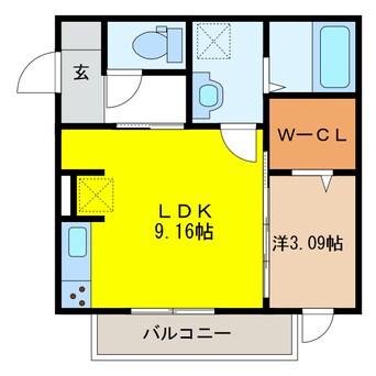 間取図 Ｒｉｑｕｅｚａ黒野Ⅱ