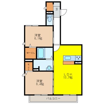 間取図 リオリエント岐大前