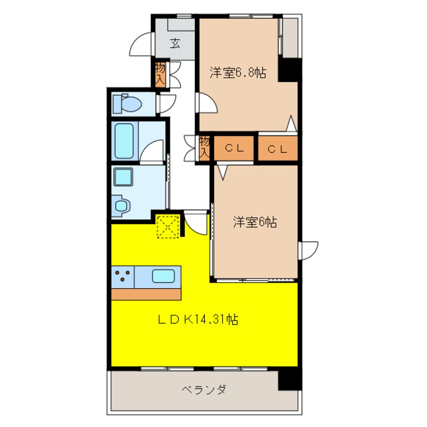 間取図 アクアレガーレ　ステージⅡ