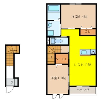 間取図 コーポ　ブルー