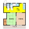 コーポ大野 2DKの間取り