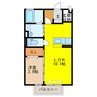 フローレンス長良 1LDKの間取り