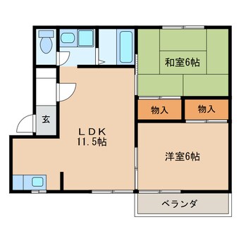 間取図 コーポワタナベ