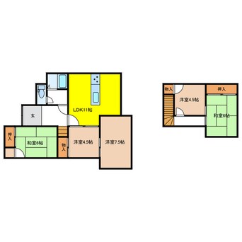 間取図 長良台貸家