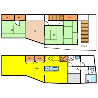 間取図 近島戸建貸家