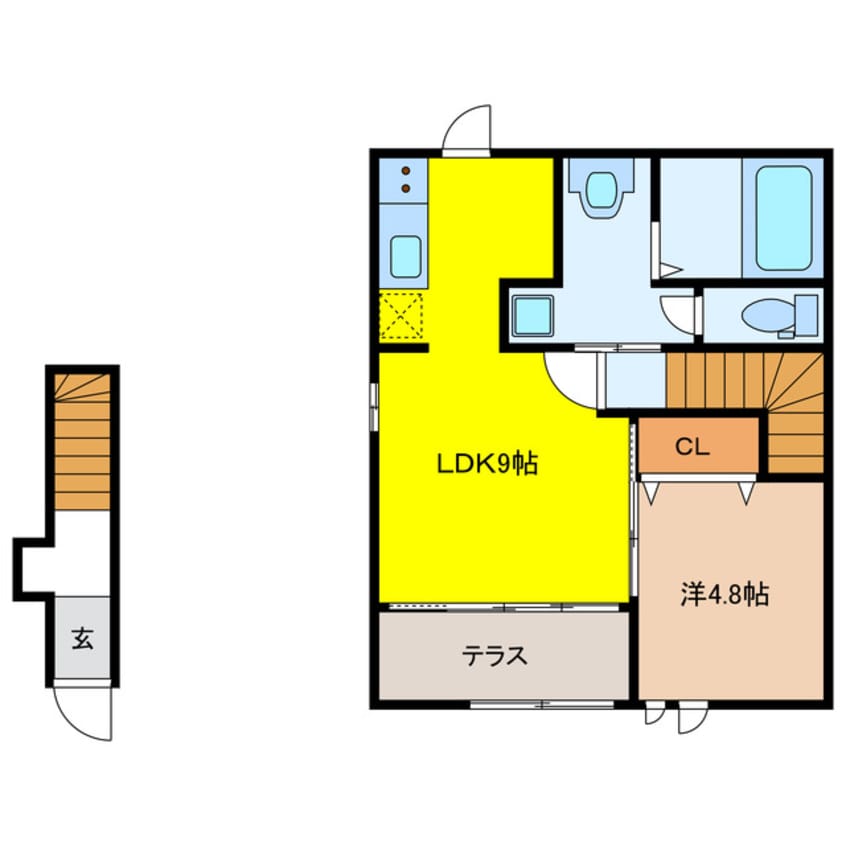 間取図 Green　Stream　黒野