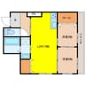 忠節橋北ビル 2LDKの間取り