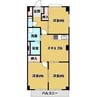 リヒテン山崎 3DKの間取り