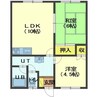 杉澤ハイム2 2LDKの間取り