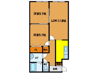間取図 リバティ湯浜