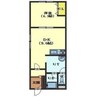 ポイント湯川 1DKの間取り