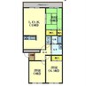 フラットフォーレスト本通 3LDKの間取り