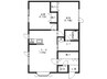 パオス白鳥 2LDKの間取り