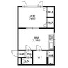 ピアパレス白鳥 1DKの間取り