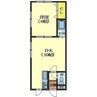 ホワイトタイム 1DKの間取り