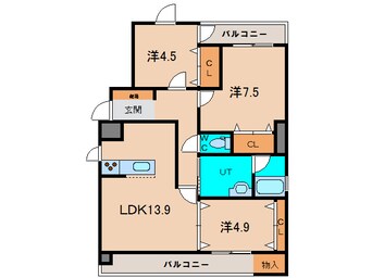 間取図 カーサ函館