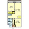 ラングレーコート石川 2LDKの間取り